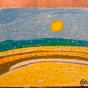 Black Friday Sale!!Vibrant Beach Scene Art Print